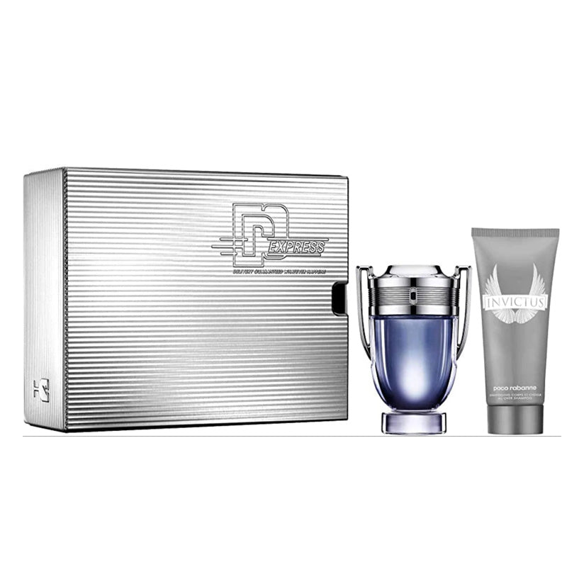 Perfume Set Paco Rabanne Invictus EDT 50ml + Shampoo 100ml Hombre