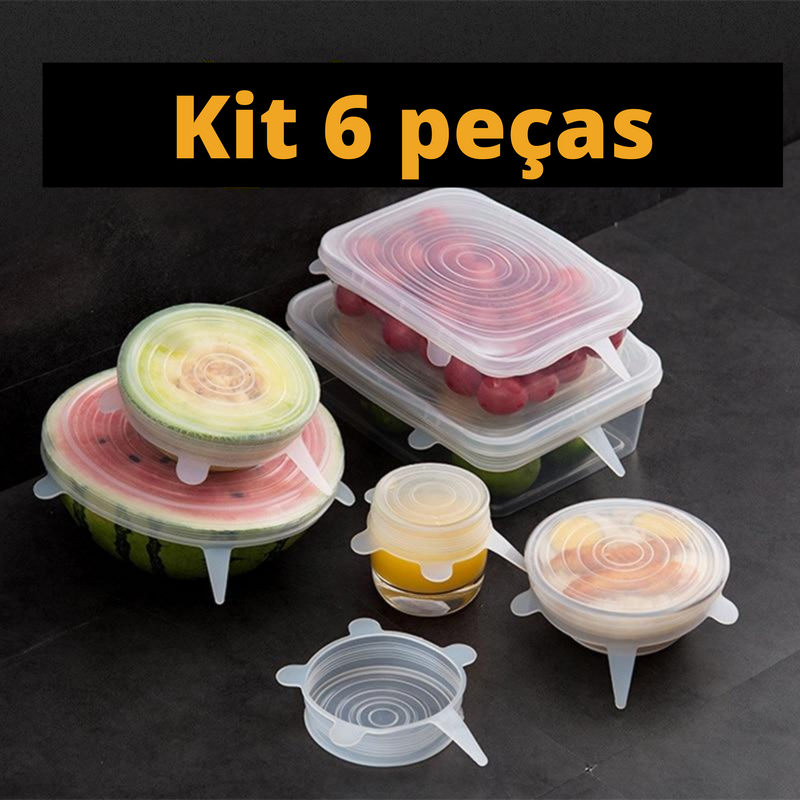 Kit 6 Tampas Reutilizáveis SuperTuc