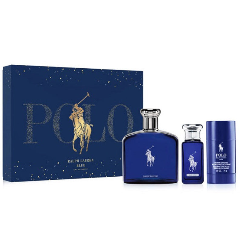 Set Ralph Lauren Polo Blue EDP 125ml + 30ml + 75ml Deo Hombre