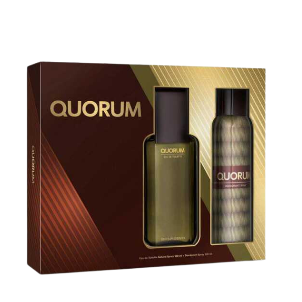 Set Perfume Quorum EDT 100ml + Desodorante 150ml Hombre