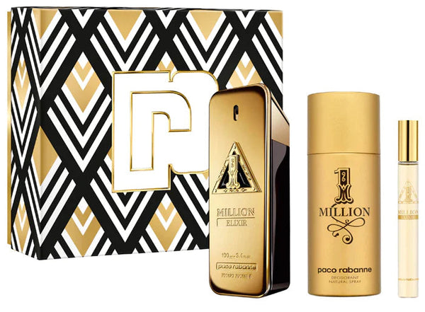 Perfume Set de Paco Rabanne One Million Elixir Set EDP 100 ML + Desodorante 150 ML + 10 ML Hombre