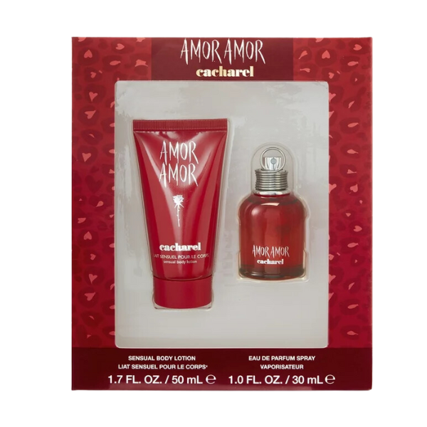 Set Perfume cacharel Amor Amor EDT 30ml + 50ml Body Lotion Mujer